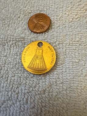 Vintage 1961 AMVETS Freedom 7 Space Mission Commemorative Token